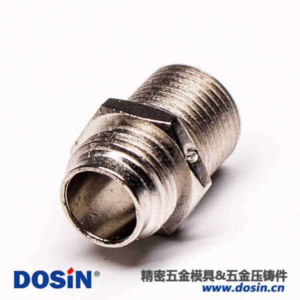 F连接器母头精密压铸锌合金外壳镀镍