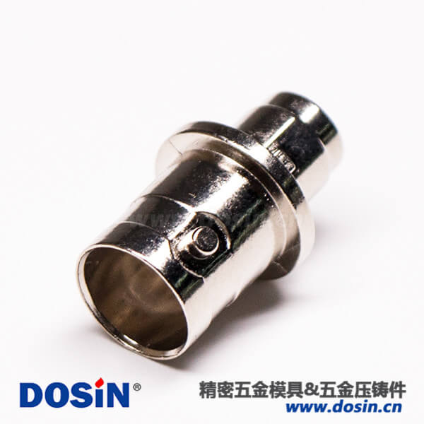 BNC母头外壳锌合金镀镍压铸件